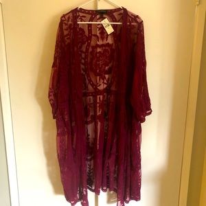 Lane Bryant 18/20 lace duster, NWT